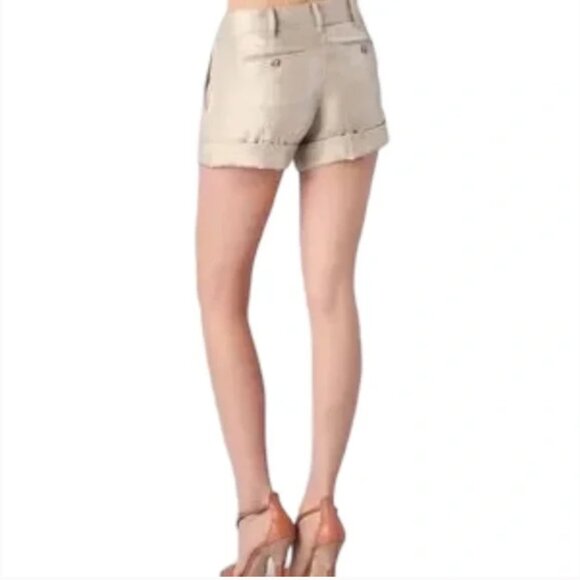NWT CLUB MONACO MARIANNA low rise city shorts in champagne gold color sz 8 - Picture 3 of 7